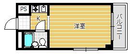 リエス本郷(ワンルーム/3階)の間取り写真