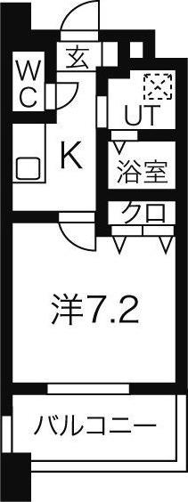 MARCHE一宮(1K/6階)の間取り写真