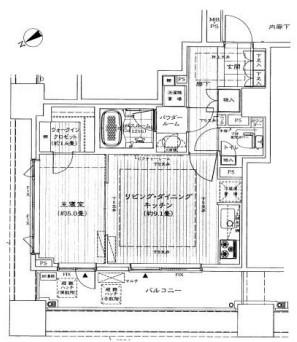 シティタワー横濱(1LDK/3階)の間取り写真