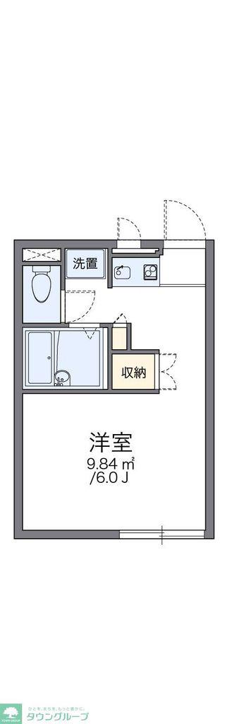 レオパレスメエガ(1K/2階)の間取り写真