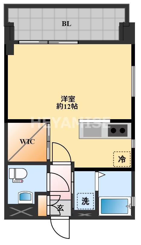 APARTMENTS CODE ISAHAYA(ワンルーム/10階)の間取り写真