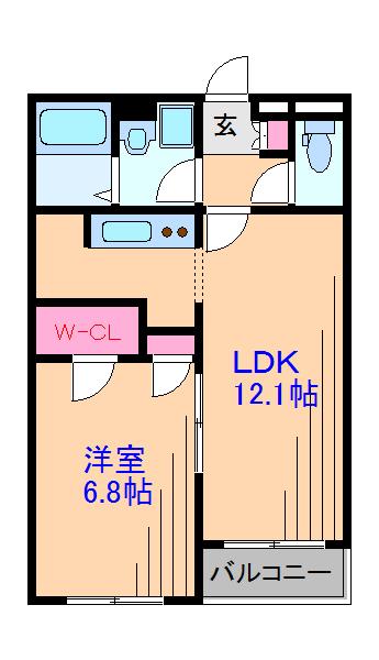 レオネクスト日吉ヒルズ(1LDK/2階)の間取り写真