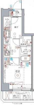 クレヴィスタ高円寺(1K/2階)の間取り写真