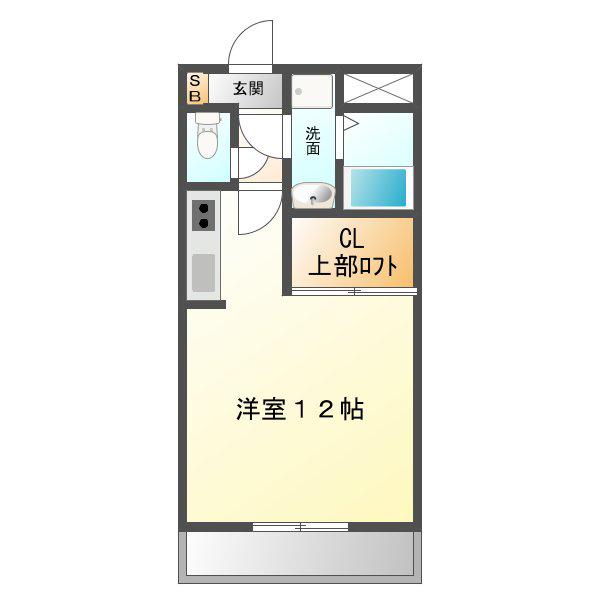パストラルアベニュー(ワンルーム/3階)の間取り写真