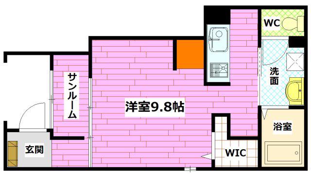 サニーガーデンY(ワンルーム/1階)の間取り写真