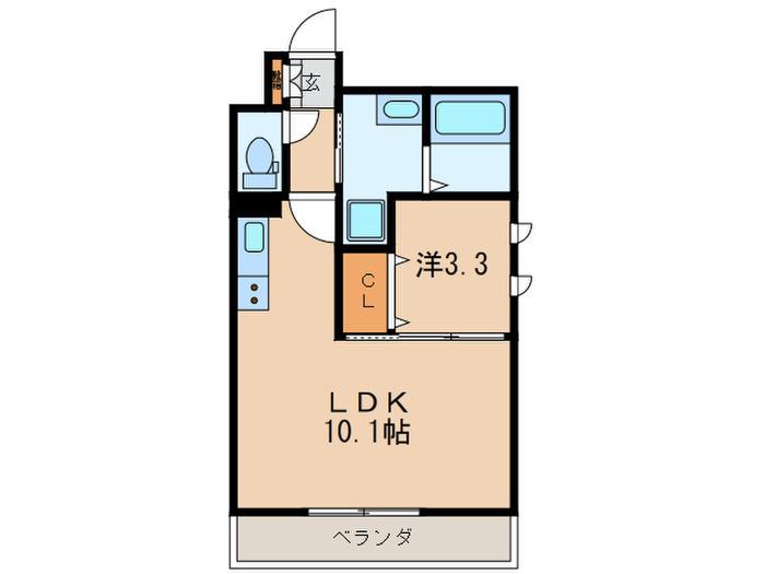 ファーストエフレシア立花I(1LDK/5階)の間取り写真