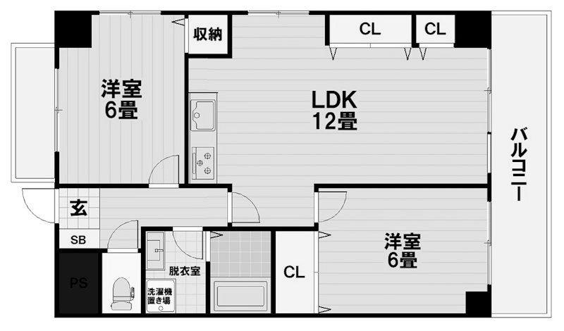 第43長栄大晋メゾネ西院ノ森(2LDK/8階)の間取り写真