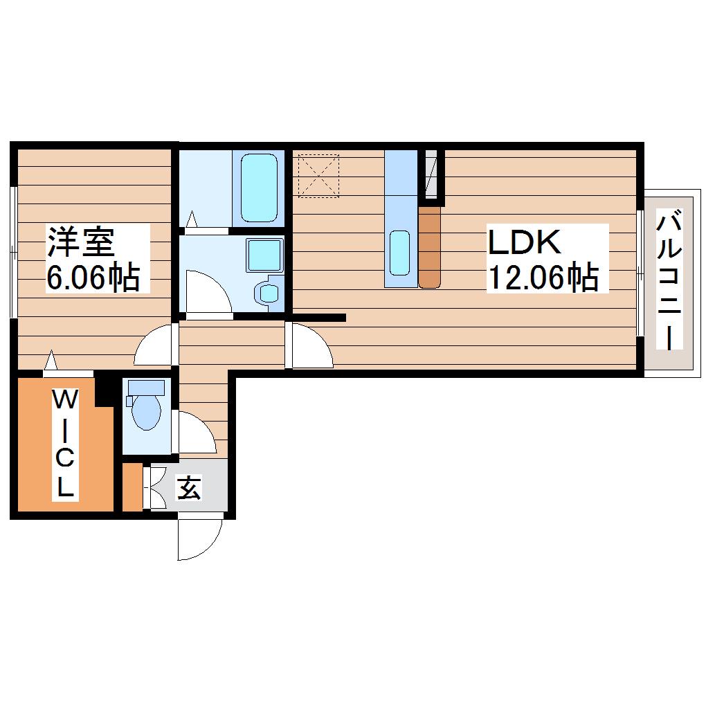 エトワール(1LDK/1階)の間取り写真