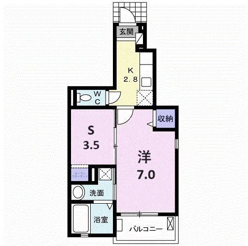 JR福知山線 伊丹駅(JR) 徒歩10分 3階建 築14年(1SK/1階)の間取り写真