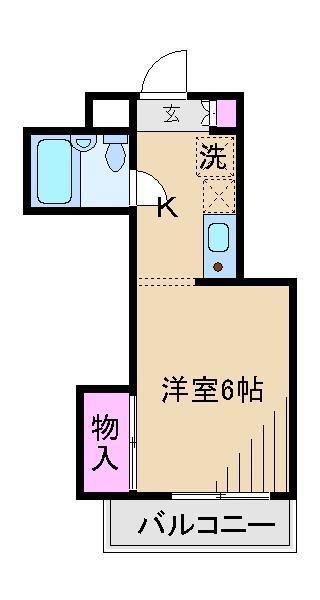 かいづかファミリア1(ワンルーム/1階)の間取り写真