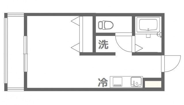 ナーリー吉永(1K/1階)の間取り写真