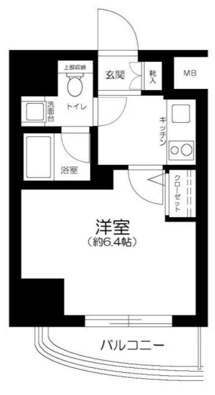 コンシェリア芝公園DS(1K/6階)の間取り写真
