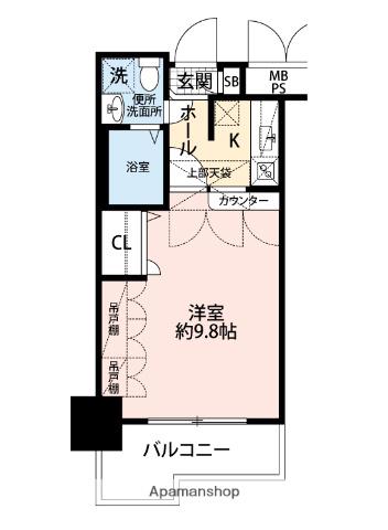 エステートモア・薬院倶楽部(1K/5階)の間取り写真