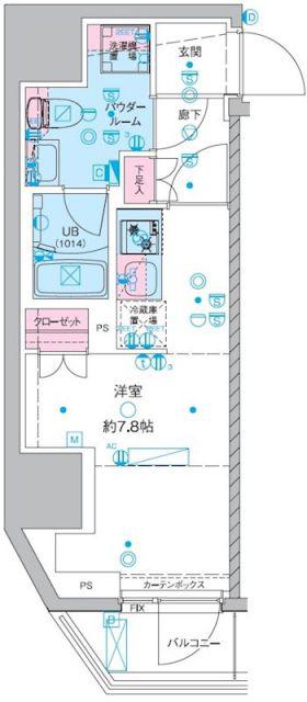 GENOVIA三郷駅前(ワンルーム/7階)の間取り写真