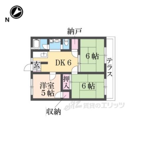 パーシー(3DK/1階)の間取り写真
