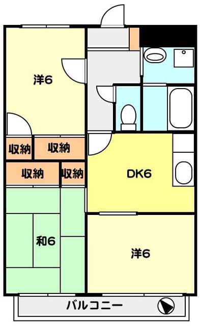T-NET ヌーベルシャトー朝霞(3DK/3階)の間取り写真