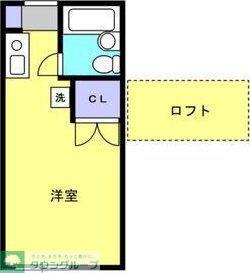 コーポ花影(ワンルーム/1階)の間取り写真