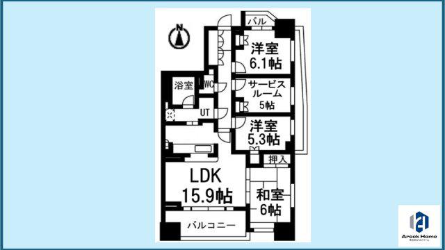 プラウド千種内山公園(3SLDK/8階)の間取り写真
