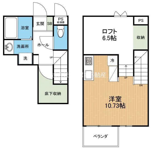 グランツ壺川(ワンルーム/1階)の間取り写真