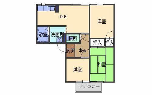 メゾンアンビション(3DK/2階)の間取り写真