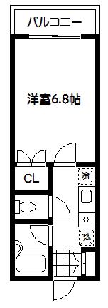 コート5(1K/1階)の間取り写真