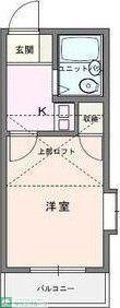 タウンコート日進(1K/2階)の間取り写真