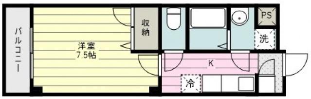 エクレール 301(1K/3階)の間取り写真
