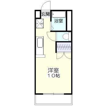 サンライズ橘(ワンルーム/2階)の間取り写真