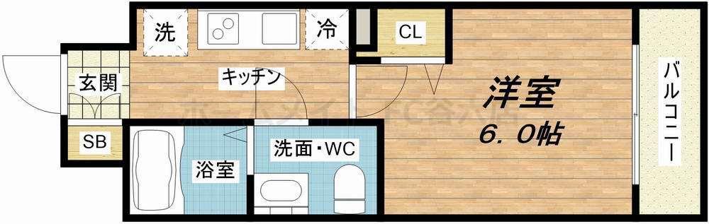 SERENITE北浜(1K/4階)の間取り写真
