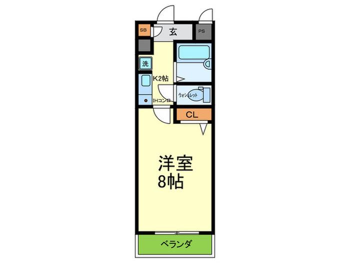レイディアンス(1K/3階)の間取り写真