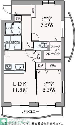プリマヴェーラ(2LDK/1階)の間取り写真