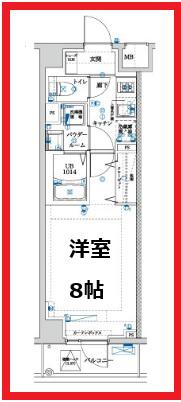 マキシヴクロス梅島(1K/3階)の間取り写真