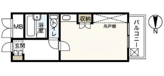ハイソサエティ宝町(ワンルーム/8階)の間取り写真
