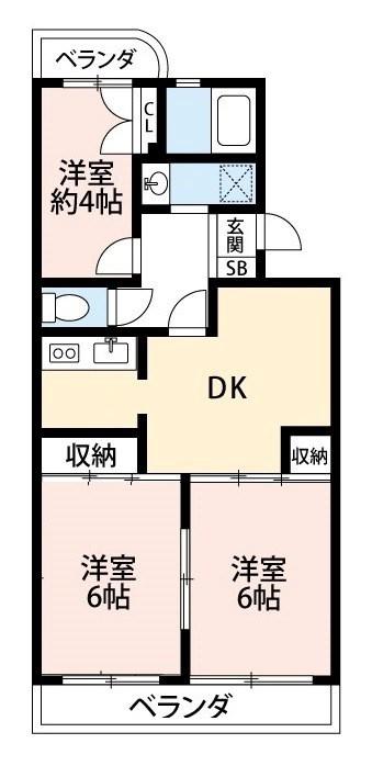 ストークマンション(3LDK/3階)の間取り写真