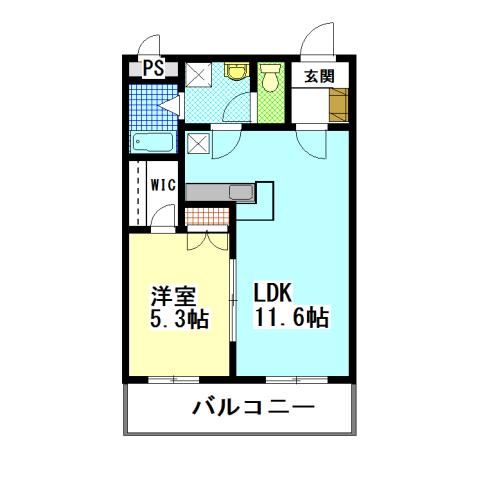 グリーンヒルズ(1LDK/3階)の間取り写真