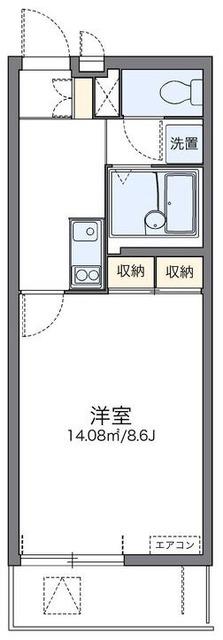 レオネクストLUCE高松(1K/1階)の間取り写真
