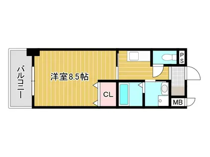 セトル.イン鳳(1K/8階)の間取り写真