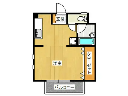 エクセル21(ワンルーム/2階)の間取り写真