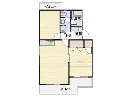 エテルノI(2LDK/1階)の間取り写真