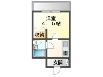 信開レジデンスイン泉が丘(ワンルーム/3階)の間取り写真