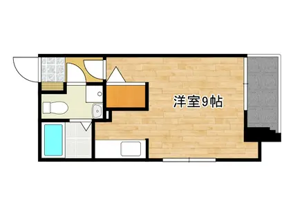 富ビル(ワンルーム/4階)の間取り写真