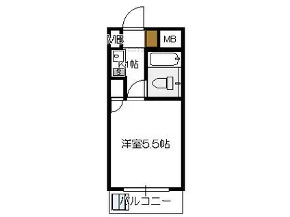 スタープラザ三筋(1K/4階)の間取り写真