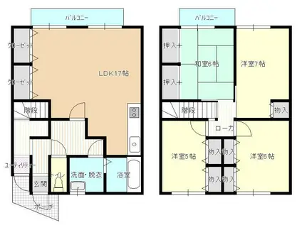 プレジデント金沢(4LDK/4階)の間取り写真