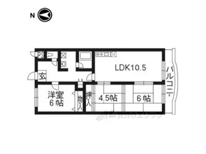 R-COURT YAMASHIRO(3LDK/3階)の間取り写真