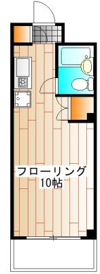 ベルビュ日吉(ワンルーム/1階)の間取り写真