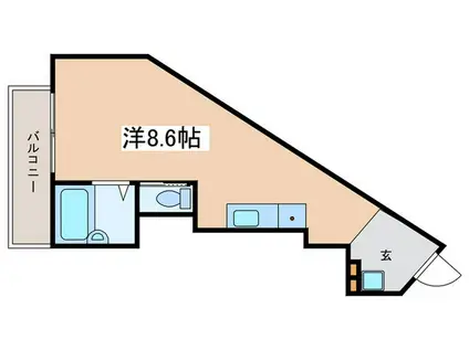 ラ・カンパネラ中央林間(ワンルーム/2階)の間取り写真