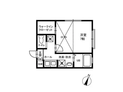 グレースHANA(1K/2階)の間取り写真
