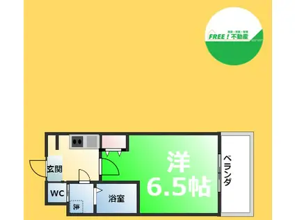 DOLCE VITA 難波南(1K/10階)の間取り写真