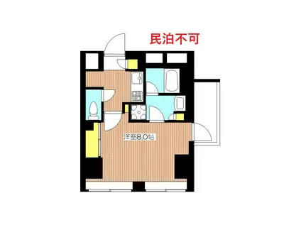 BRILLIA IST渋谷本町 J(1K/7階)の間取り写真