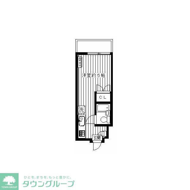 ガーデンヒルズ川口(ワンルーム/1階)の間取り写真